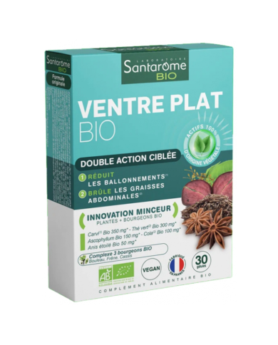 SANTAROME BIO VENTRE PLAT DOUBLE ACTION CIBLEE 30 GELULES