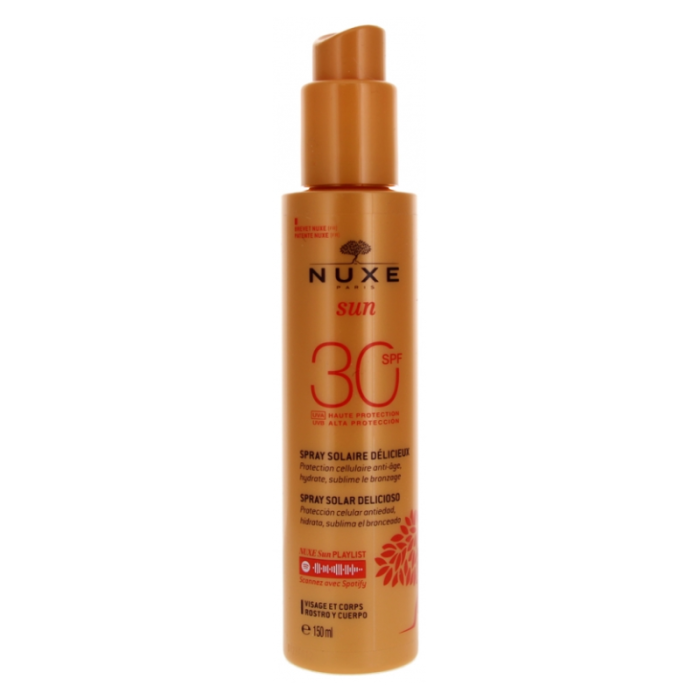 NUXE OFFRE SUN SPRAY SOLAIRE DELICIEUX 150 ML SPF 30+ HUILE PRODIGIEUSE OR 10ML OFFERTE