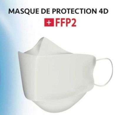ARWAMEDIC MASQUES 4D FFP2 BOITE DE 10 MASQUES BLANC