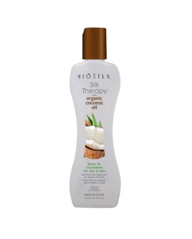 BIOSILK SILK THERAPY ORGANIC COCONUT OIL LEAVE IN POUR CHEVEUX 167 ML