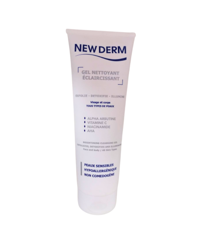 NEW DERM GEL NETTOYANT ECLAIRCISSANT VISAGE ET CORPS 250 ML