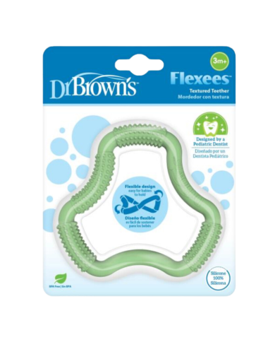 DR BROWNS ANNEAU DE DENTITION FLEXEES VERT 3 MOIS PLUS