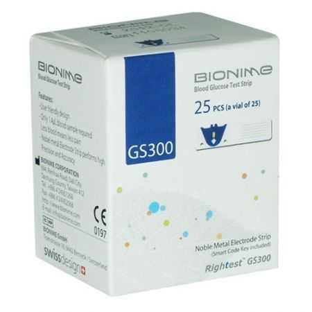 BIONIME BANDELETTE REACTIVE GS300 POUR LECTEUR BIONIME GM300 25 UNITES