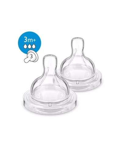 AVENT CLASSIQUE 2 TETINES- 3M+ / 3T