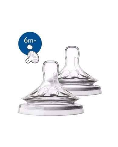 AVENT NATURAL RESPONSE LOT DE 2 TETINES 6 MOIS+ FLUX 5