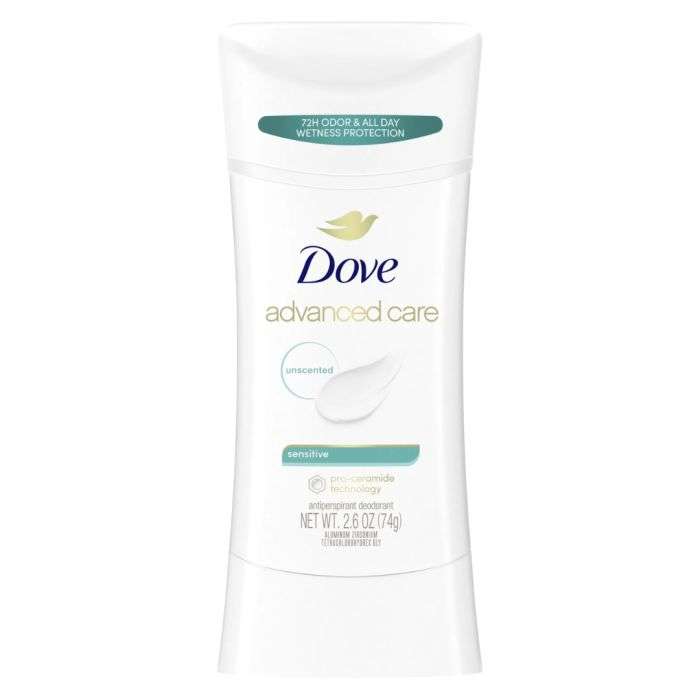 DOVE ADVANCED CARE SENSITIVE 74 G 72H