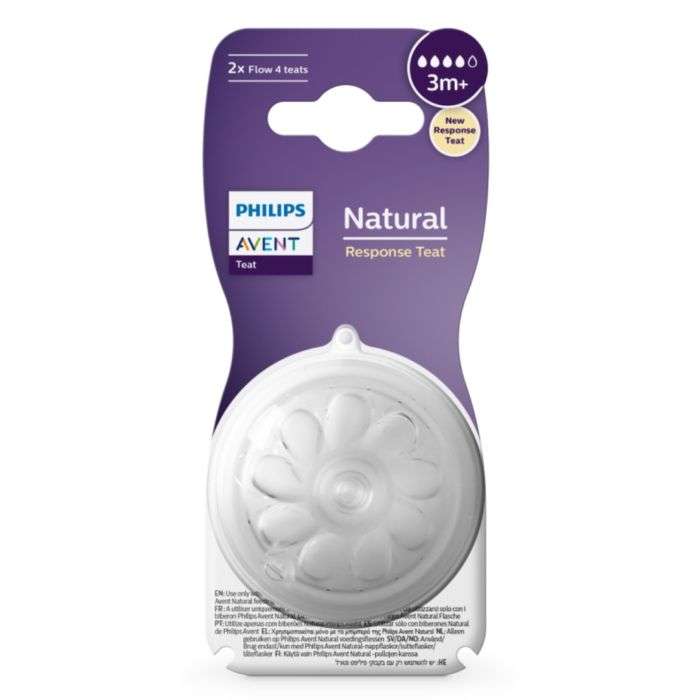 AVENT NATURAL TETINE RESPONSE 3MOIS + DEBIT 4