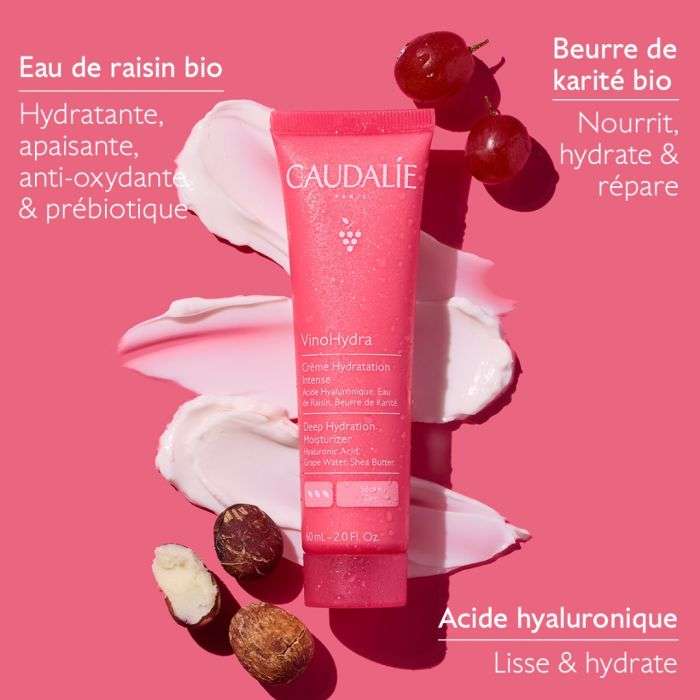 CAUDALIE VINOHYDRA CREME HYDRATATION INTENSE 60 ML PEAU SECHE