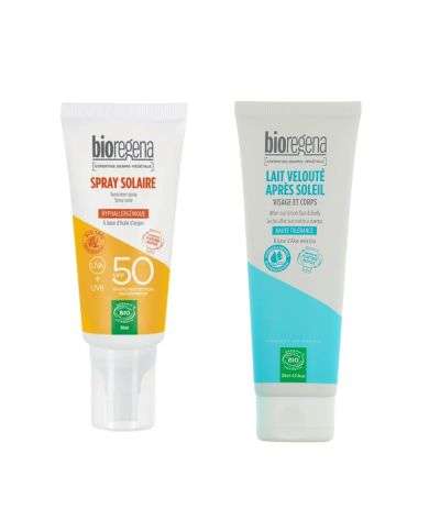 BIOREGENA DUO LAIT VELOUTE 125ML + SPRAY SOLAIRE ADULTE 90 ML