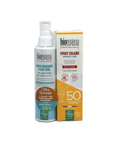 BIOREGENA DUO BAUME APAISANTE ALOE VERA + SPRAY SOLAIRE ENFANTS 90 ML