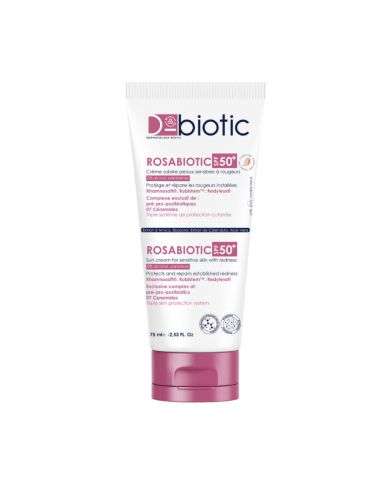 D BIOTIC ROSABIOTIC CREME SOLAIRE PEAUX SENSIBLES A ROUGEURS SPF50+ TEINTE CLAIR 75 ML