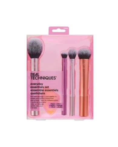 REAL TECHNIQUES KIT DE BROSSE ESSENTIELS POUR CHAQUE JOUR
