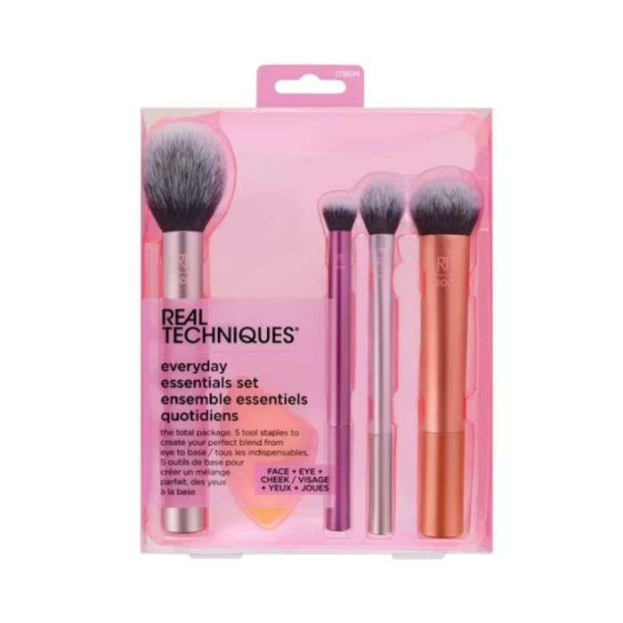REAL TECHNIQUES KIT DE BROSSE ESSENTIELS POUR CHAQUE JOUR