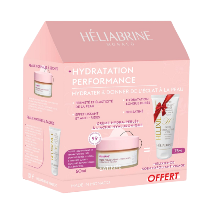 Crème hydratante, Soin exfoliant doux, Hydra Perlée, Helixience,