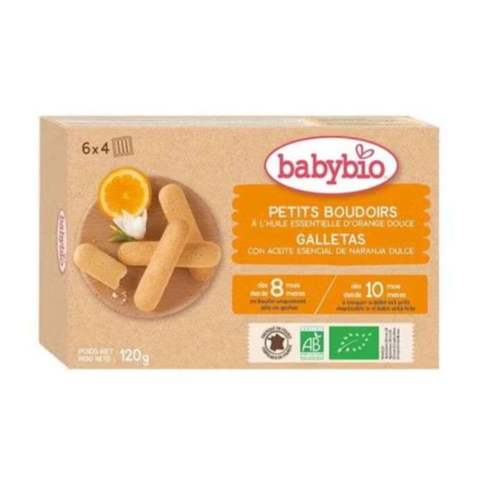 BABYBIO PETITS BOUDOIRS A L'HUILE ESSENTIELLE D'ORANGE DOUCE 64