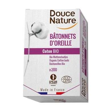 DOUCE NATURE 200 BATONNETS D'OREILLE COTON BIO