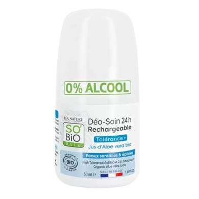 SO BIO DEO SOIN 24H RECHARGEABLE TOLERANCE + ALOE VERA BIO PEAUX SENSIBLES 50 ML