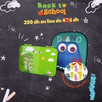 GOBENTO KIDS OFFRE SAC A DEJOUNER EFFET 3D DINO + BOITE ISOTHERME 21165 CM 710 ML