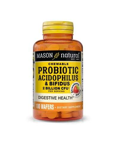 MASON NATURAL PROBIOTIC ACIDOPHILUS GOUT FRAISE 100 GAUFRETTES