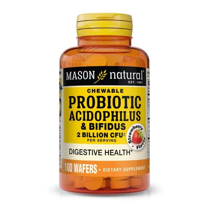 MASON NATURAL PROBIOTIC ACIDOPHILUS GOUT FRAISE 100 GAUFRETTES