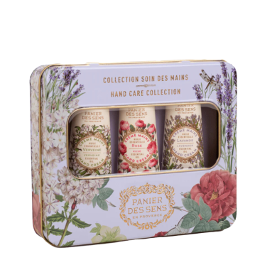 PANIER DES SENS COFFRET CREME MAINS AUX HUILLES ESSENTIELS LAVANDE ROSE ET WERVEINE 3X 30 ML