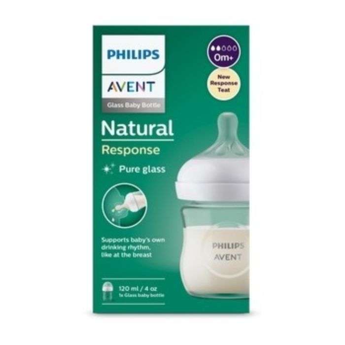 AVENT BIBERON NATURAL EN VERRE 120 ML 0 MOIS+