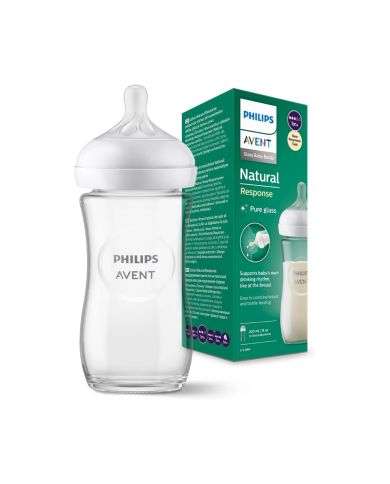 AVENT BIBERON NATURAL EN VERRE 240 ML 1MOIS+ 8 OZ