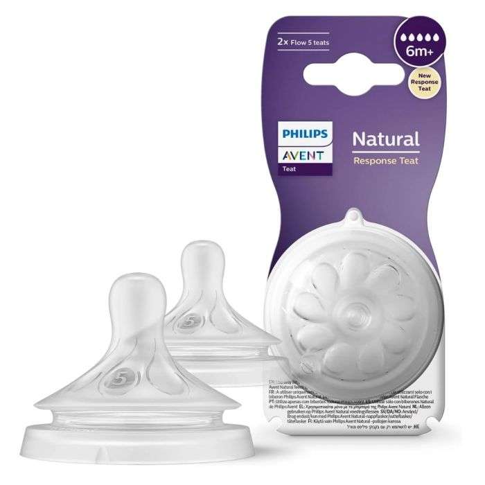 AVENT NATURAL RESPONSE LOT DE 2 TETINES 6 MOIS+
