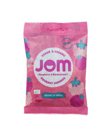 JOM GOURMET GUMMIES RASPBERRY BLACKCURRANT 70 G