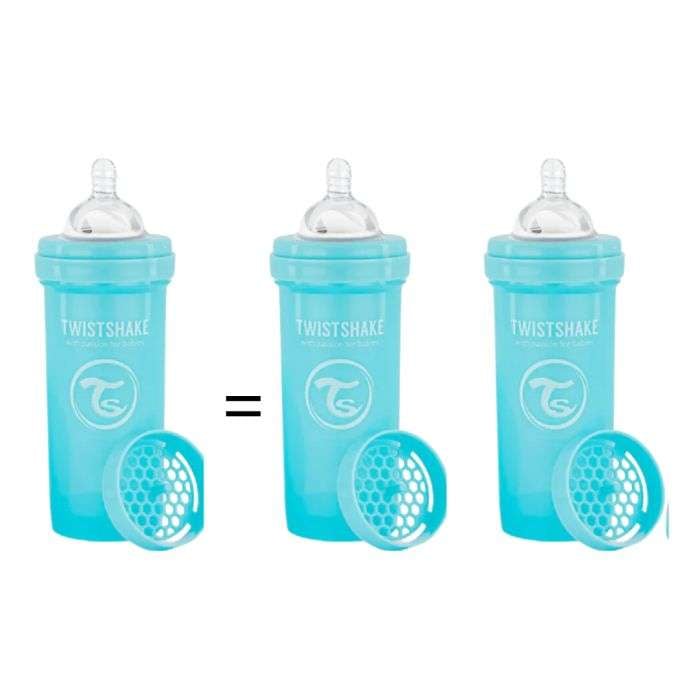 TWISTSHAKE OFFRE 1 BABY BOTTLE ANTI COLICALL IN ONE 260 ML 2M+ BLEU ACHETE 2 OFFERTS 