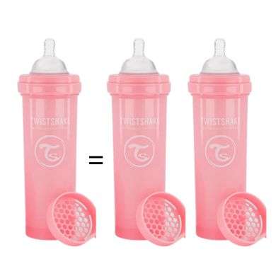 TWISTSHAKE OFFRE BABY 1 BOTTLE ANTI COLIC ALL IN ONE 330ML 4M+ ROSE ACHETE 2 OFFERTS 