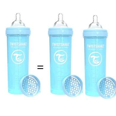TWISTSHAKE OFFRE 1 BABY BOTTLE ANTI COLIC ALL IN ONE 330ML 4M+ BLEU ACHETE 2 OFFERTS