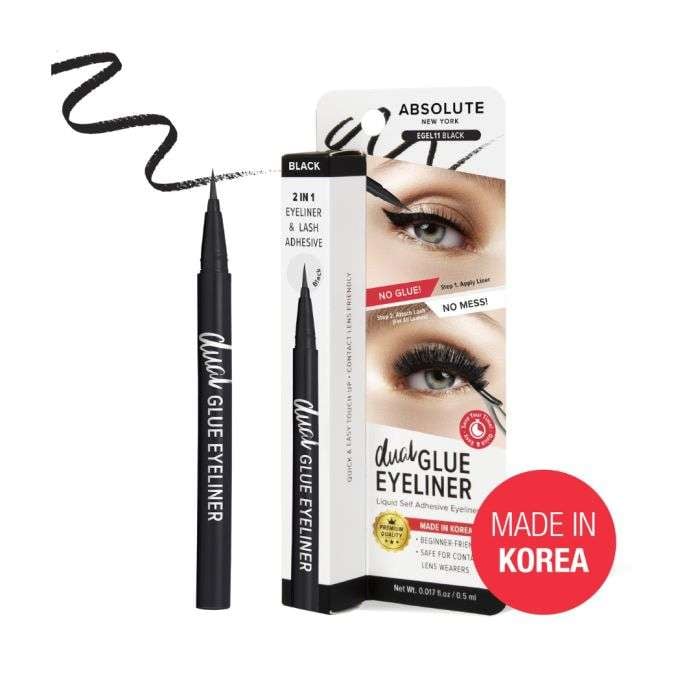 ABSOLUTE NEW YORK DUAL GLUE EYELINER NOIR