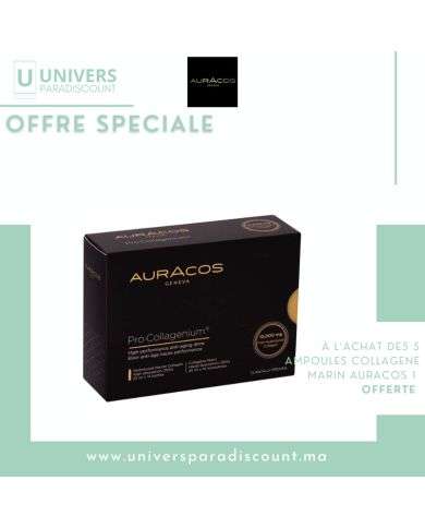 AURACOS OFFRE 5 AMPOULES COLLAGENE MARIN ACHETE  1 OFFERT 