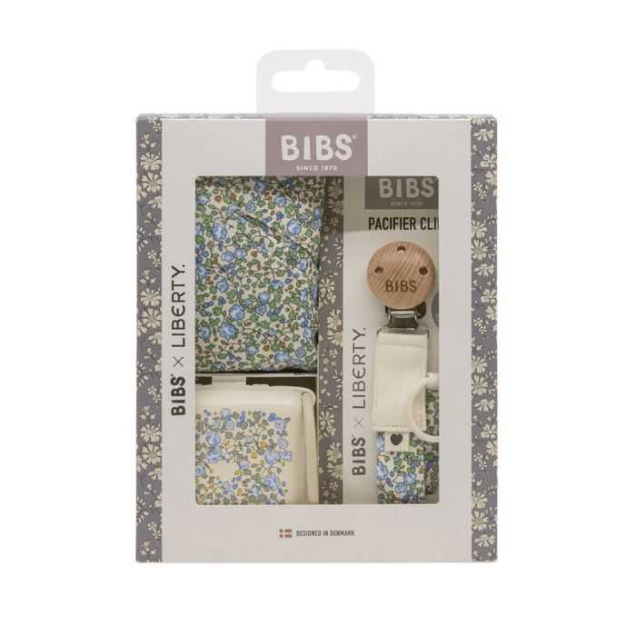 BIBS X LIBERTY COFFRET CADEAU POUR NOEL ESSENTIEL BEBE DUSKY LILAC