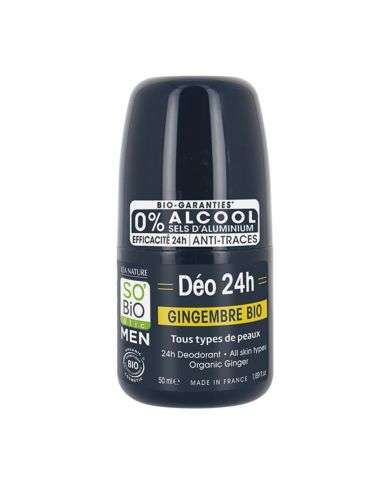 SO BIO HOMME DEODORANT 24H GINGEMBRE BIO 50 ML