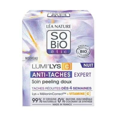 SO BIO LUMILYS C ANTI TACHES EXPERT SOIN PEELING DOUX NUIT 50 ML