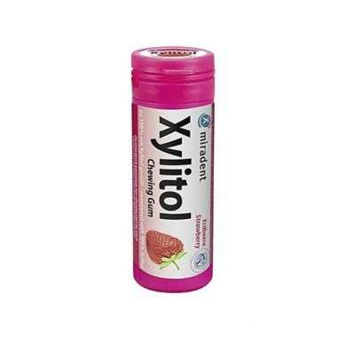MIRADENT XYLITOL 30 CHEWING-GUM FRAISE KIDS