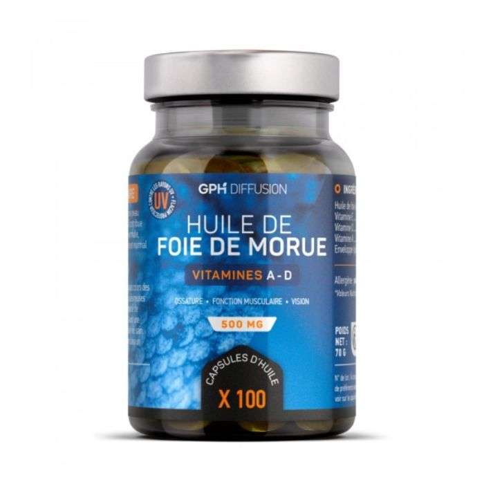 GPH HUILE DE FOIE DE MORUE 500 MG 100 CAPSULES