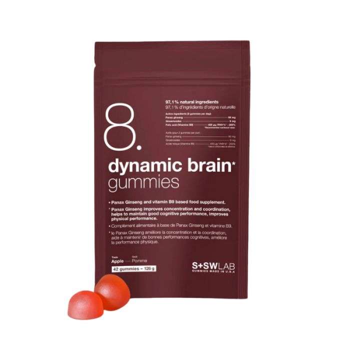 S+SWLAB 8 DYNAMIC BRAIN GUMMIES 126G 42 GUMMIES GOUT POMME