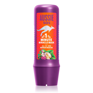 AUSSIE SOS 1 MINUTE MIRACLE REPAIR MASQUE NOURRISSANT INTENSE CHEVEUX SECS ET ABIMES 250 ML