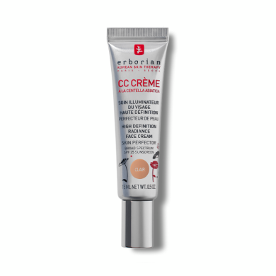 ERBORIAN CC CREME A LA CENTELLA CLAIR SOIN ILLUMINATEUR VISAGE SPF 25 15 ML