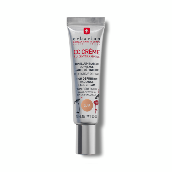 ERBORIAN OFFRE CC CREAME A LA CENTELLA CLAIR SOIN ILLUMINATEUR VISAGE SPF 25 15 ML + BANDEAU OFFERT