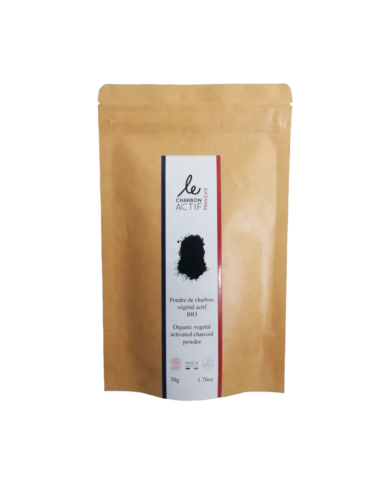LE CHARBON ACTIF FRANÇAIS CHARBON VEGETAL SUPER ACTIVE EN POUDRE 50 G