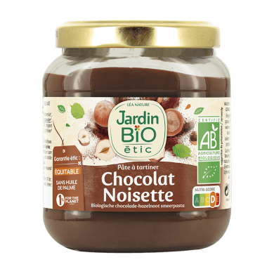 JARDIN BIO PATE A TARTINER CHOCOLAT ET NOISETTES 350 G