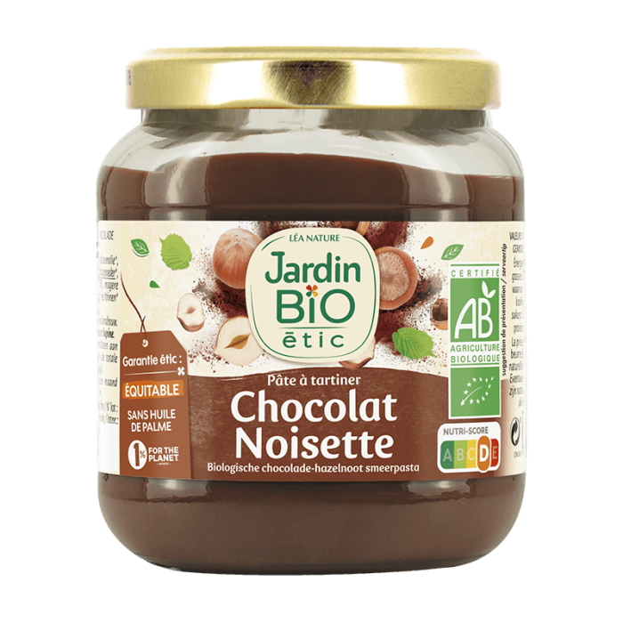 JARDIN BIO PATE A TARTINER CHOCOLAT ET NOISETTES 350 G