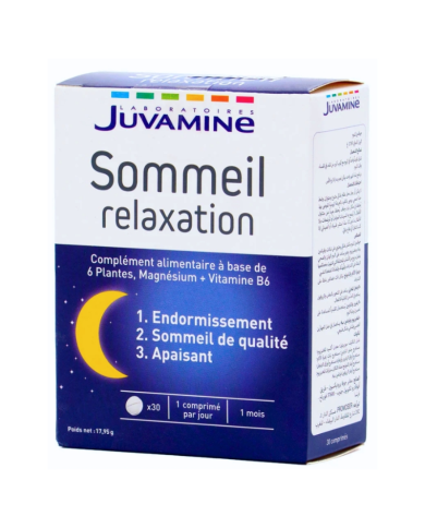 JUVAMINE SOMMEIL RELAXATION VITAMINE B 6 PLUS MAGNESIUM  30 COMPRIMES