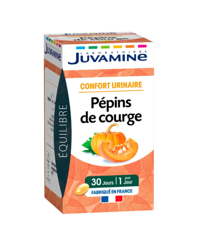 JUVAMINE CONFORT URINAIRE PEPINS DE COURGE 30 CAPSULES