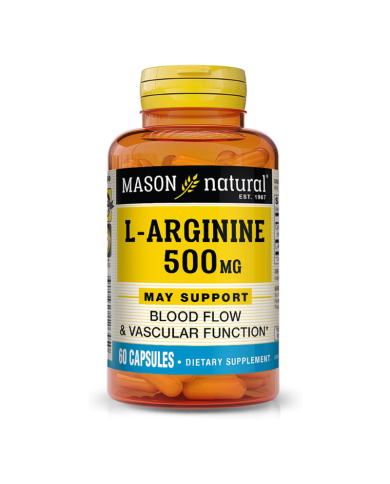 MASON NATURAL L ARGININE 500 MG 60 CAPSULES