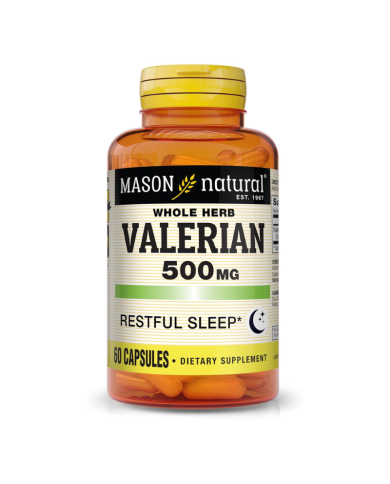 MASON NATURAL WHOLE HERB VALERIAN 500 MG 60 CAPSULES